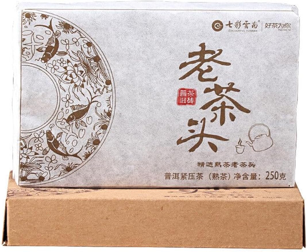 ONWILLTEA - 2017 Colourful Yunnan Menghai Lao Cha Tou Nugget Shu Ripe Pu Erh Puer Brick 250g