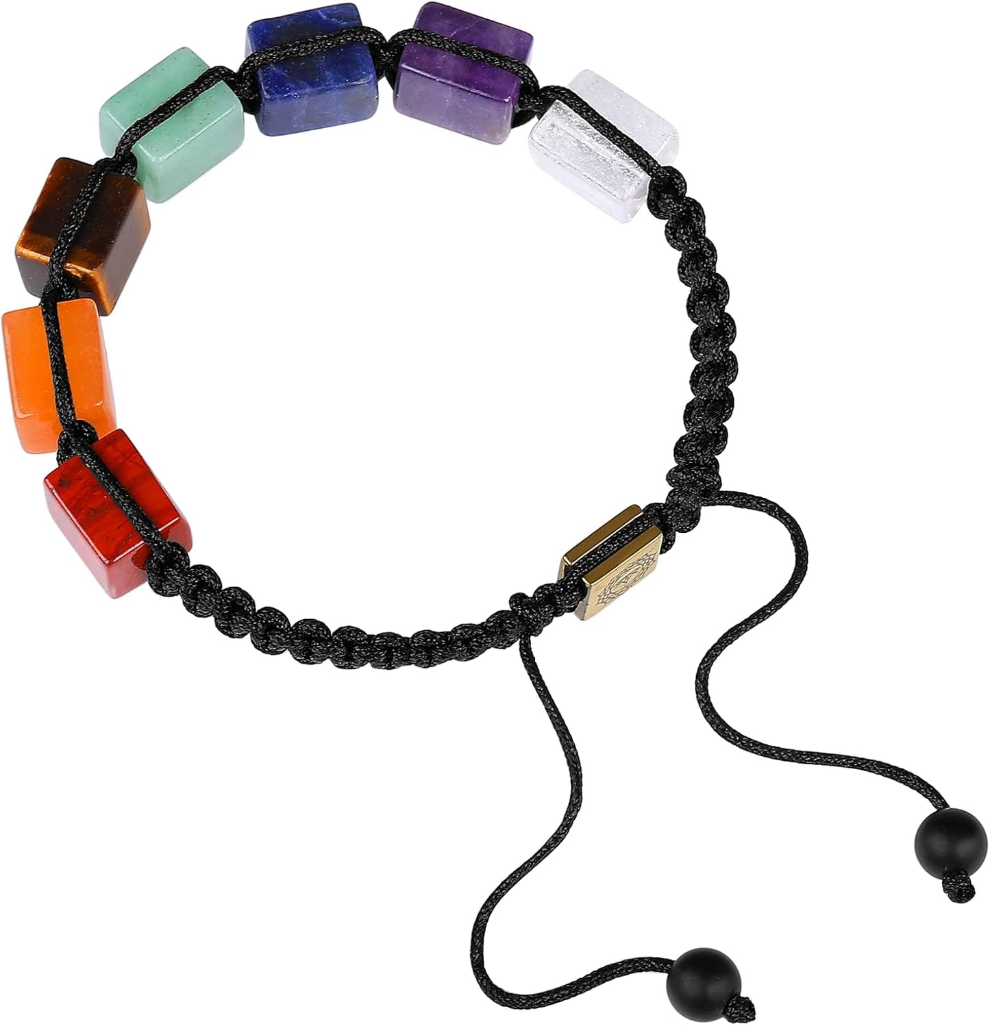 Chakra Bracelets, Healing Crystals Bracelet - Reiki Chakra Meditation Decor, Natural Stone and Hand-woven for Womens Mens