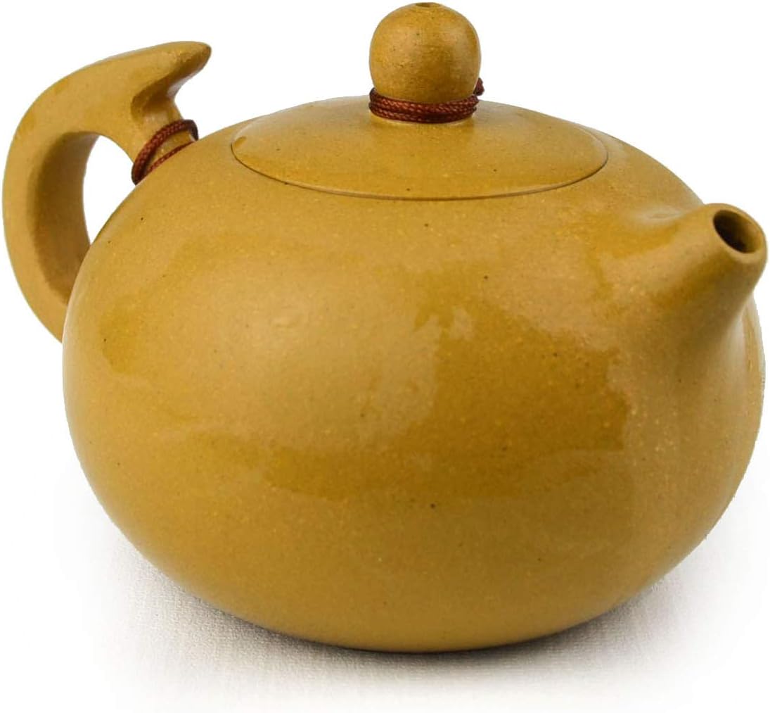 Yixing Teapot 8oz Chinese Zisha Tea Xishi Pots Natural HuangDuan Mud (Yellow)