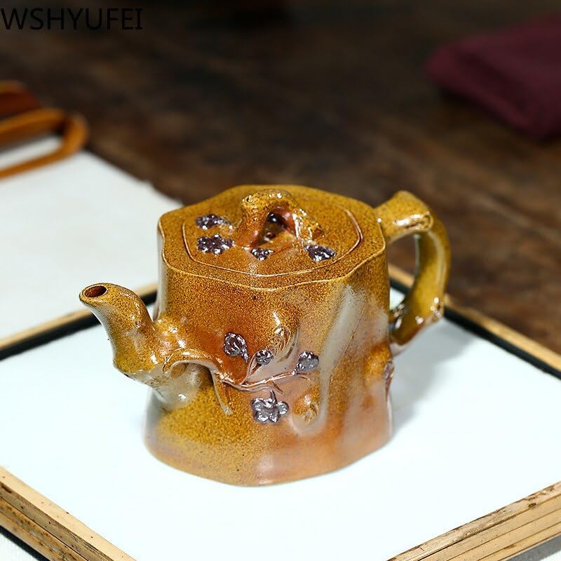 200ml Yixing Antique Wooden Kiln Change Teapot Zisha Teapot Handmade Kettle Chinese Tea Ceremony