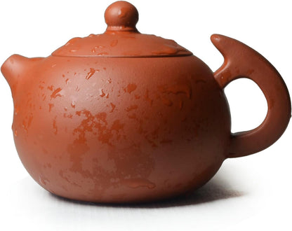 Yxhupot Teapot 8oz Chinese Yi Xing Clay Xishi Pots Red Zisha Genuine Classic for Loose Gongfu Tea (Red clay)