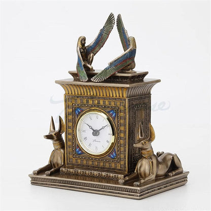 Sculptures Statues for Home Decor Egyptian Statue Art Sculpture Decoration Creative Clock Resin Crafts Home Decor Birthday Gift