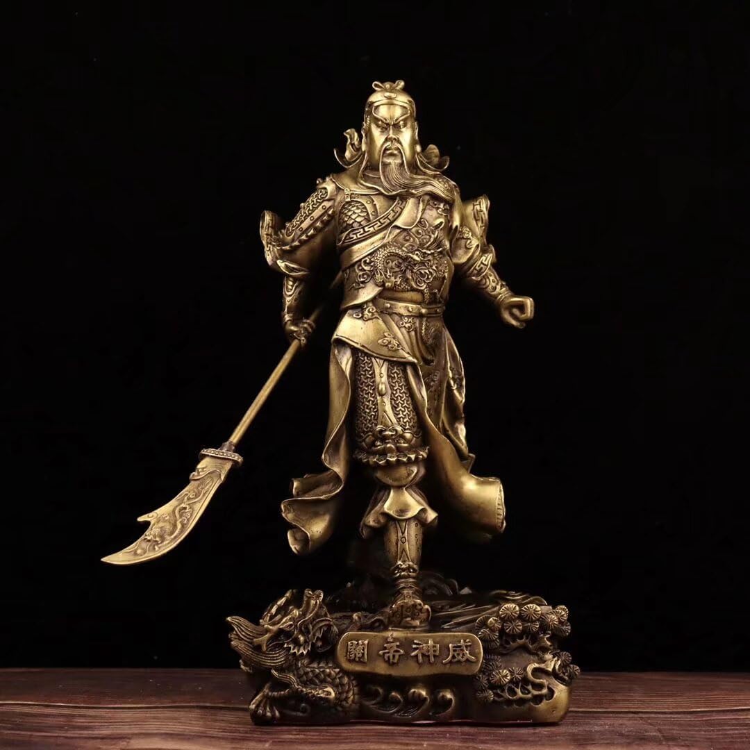 ZHONNA Guan Gong The God of Wealth Bronze Statue of Guan Yu The Chinese god of war attracts Wealth and feng Shui Gifts