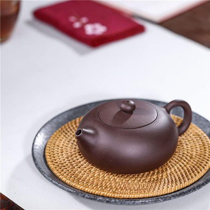 Teapot 6.7Oz Chinese Yixing Zisha Clay Xishi Pot Kungfu Kettle Ball Hole Filter Loose Tea (purple)