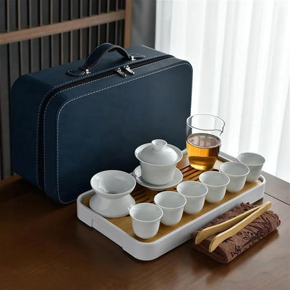 Afternoon Tea Set Gift Tea Set Ceramic Bowl Set Teaware White Porcelain Tea Set Travel Tea Set Opening Gift Kung Fu Tea Set Chinese Tea Set For Adults