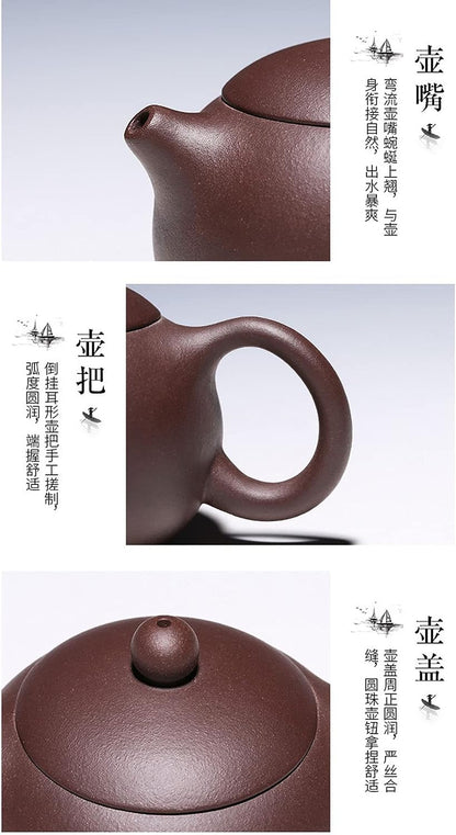 Xishi Teapot 7oz Chinese Yixing Zisha Clay Pot Ceramics Purple Sand Mud Kungfu Tea Set Kettle Spherical Filter