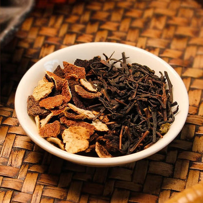 Chenju Pu'er Tea 48g (4g*12 packs), tangerine peel, orange peel, Pu'er tea, herbal tea, combination tea, fruit tea, brewed, soaked in water, individually small packaging, triangular tea bags, easy to carry 陈橘普洱茶