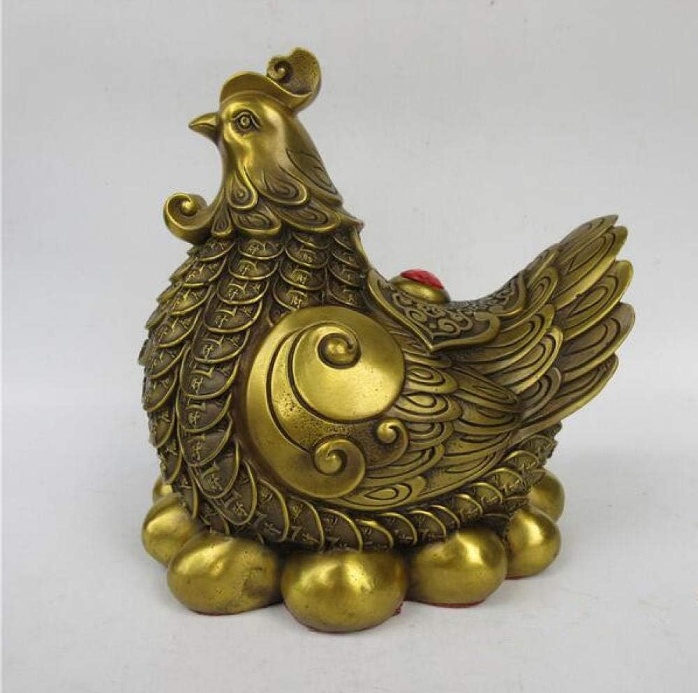 Statues for Home Decor Sculptures Brass Hens Lay Eggs Statue