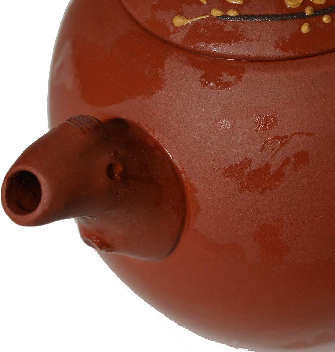 Tea pot 9.5oz Chinese Yixing Clay Dragon Genuine Zisha Tea Infuser for Loose Tea Kettle (Black) (Red)