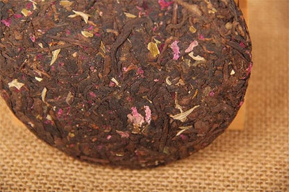 Pu-erh Tea Cake 100g Rose Flavor Beauty Cooked Puer Tea Green Food Black Tea