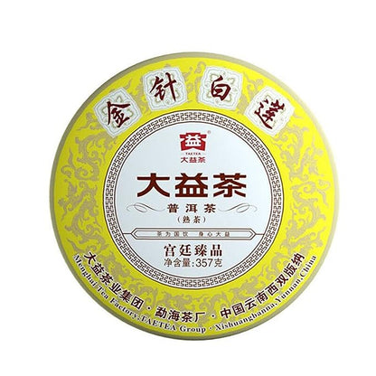 Ripe Puer Tea Ancient Tree TAETEA Dayi Golden Needle White Lotus Pu-erh Tea 357g