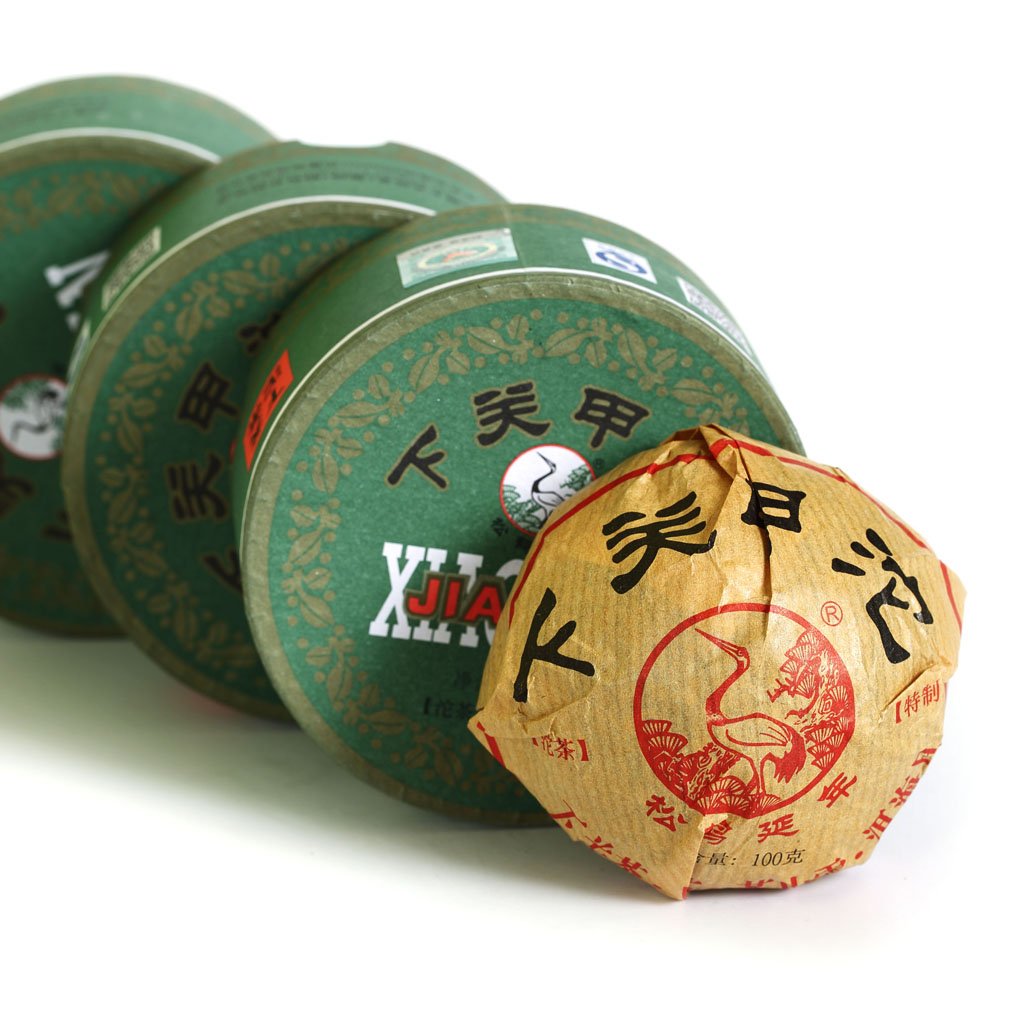 Puerh Tea Cake 5pcs 100g cakes / 17.6oz 2016 Year Raw Sheng Xiaguan Tuocha Jiaji - Yunnan Pu-erh Pu erh Puer Pu'er Tuocha Chinese Tea Boxed