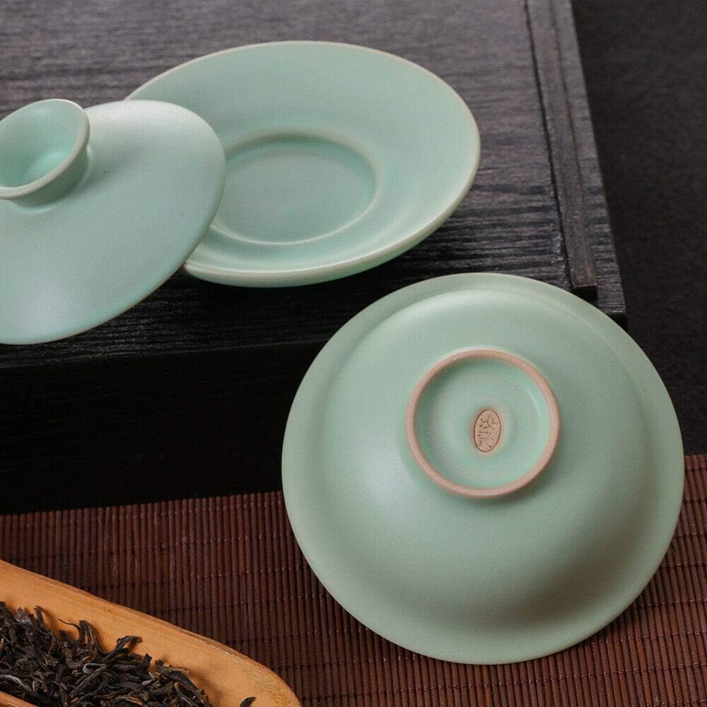 Ru Porcelain Covered Bowl Ru Kiln Celadon Sancai Bowl Gongfu Ruyao Gaiwan 150ml Durable Tea Sets In China
