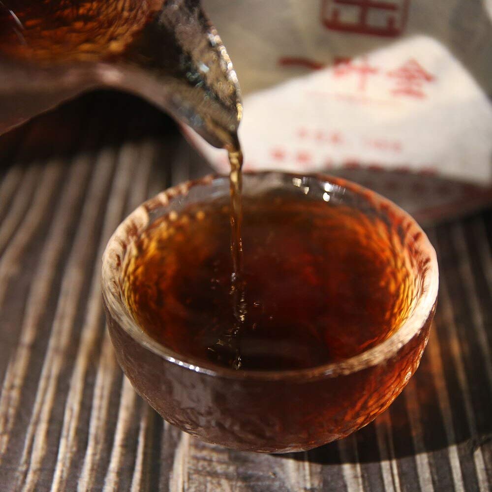 FullChea - 2011 Shu Puerh Tea - Menghai Pu Erh Tea Loose Leaf - Ripe Pu-erh Aged Black Tea - Reduces Stress - 5.11oz / 145g