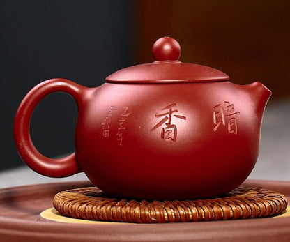 WellieSTR Zisha Teapot Chinese Yixing Genuine Purple Clay Tea Pot,Fine Handmade Kungfu Tea Set - Xishi,145ml,Yixing Teapot Tea Pot filter Xishi Pot Handmade Purple Clay Teaware