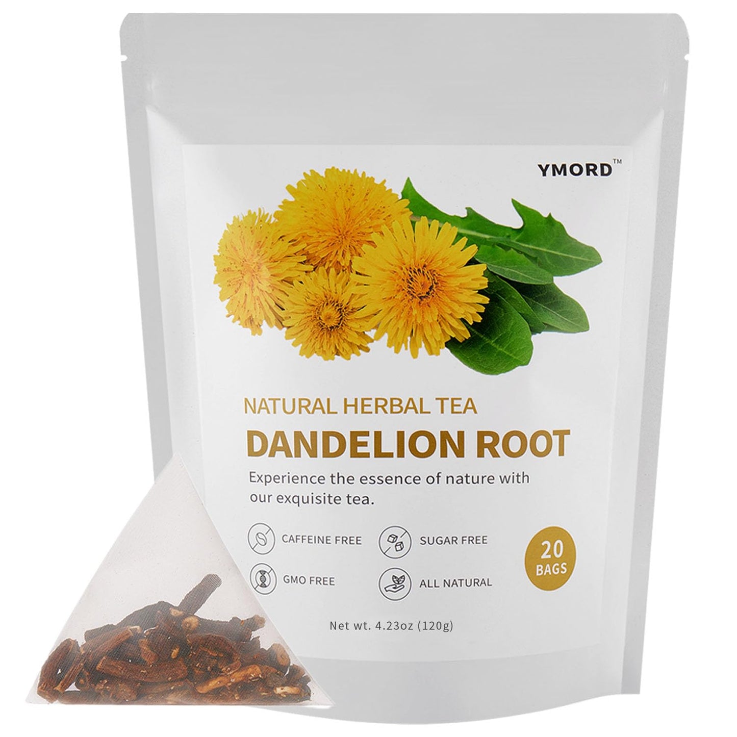 YMORD Chrysanthemum Cassia Seed Tea - Liver Cleanse Detox & Repair Tea with Burdock Root, Osmanthus, Goji Berries - Natural Healthy Herbal Tea Bags - 20 Count - Vegan, Sugar Free & Caffeine Free
