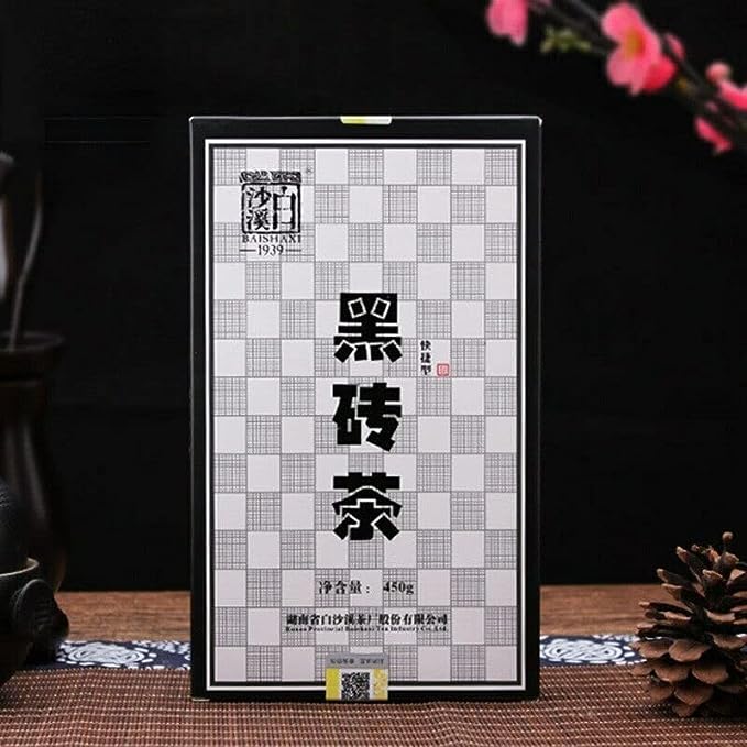 Shortcut Brick Tea HE ZHUANG CHA China Anhua Baishaxi Instant Dark Tea 450g