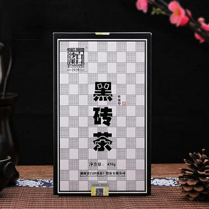Shortcut Brick Tea HE ZHUANG CHA China Anhua Baishaxi Instant Dark Tea 450g
