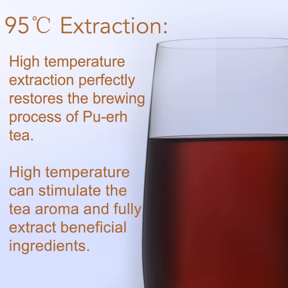 TAETEA Instant Puerh Tea Powder, Pu'er Tea Crystals, 14 Sticks 14g, Sugar Free, Zero Fat, Low Carb, Low Calorie Powdered Puer Tea for Hot & Cold Beverages