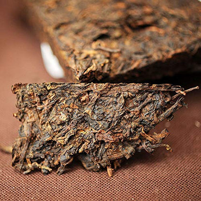 Shu Dai Zi Lao Man E Ancient Tree YELLOW LEAF Yunnan Puerh Pu-erh Ripe 500g 2014 Puer Brick Tea