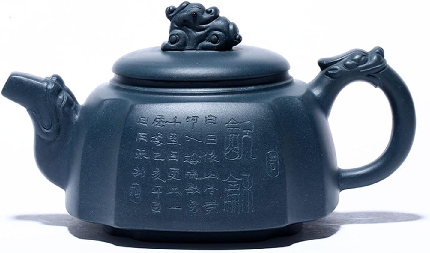 Yixing Clay Teapot 10oz Zisha Tea Pot Chinese Dragon Kungfu Tea Set Kettle (purple mud)