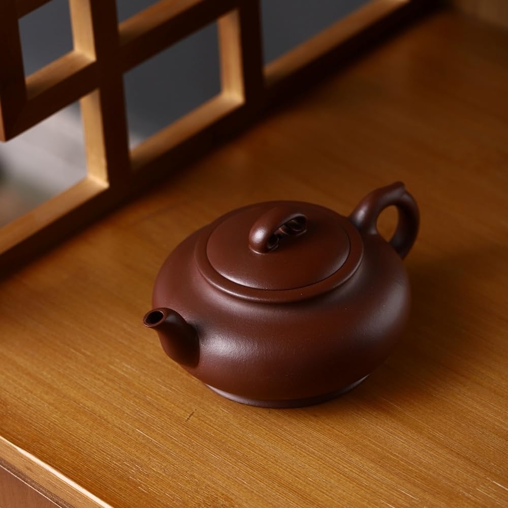 SILINE Yixing Clay Teapot 8.4 Oz /250ml,Chinese Officially Certified Master Handmade Zisha Tea Pot Collection (FeiHong,Dicaoqing Purple Clay)