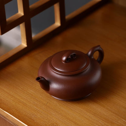 SILINE Yixing Clay Teapot 8.4 Oz /250ml,Chinese Officially Certified Master Handmade Zisha Tea Pot Collection (FeiHong,Dicaoqing Purple Clay)