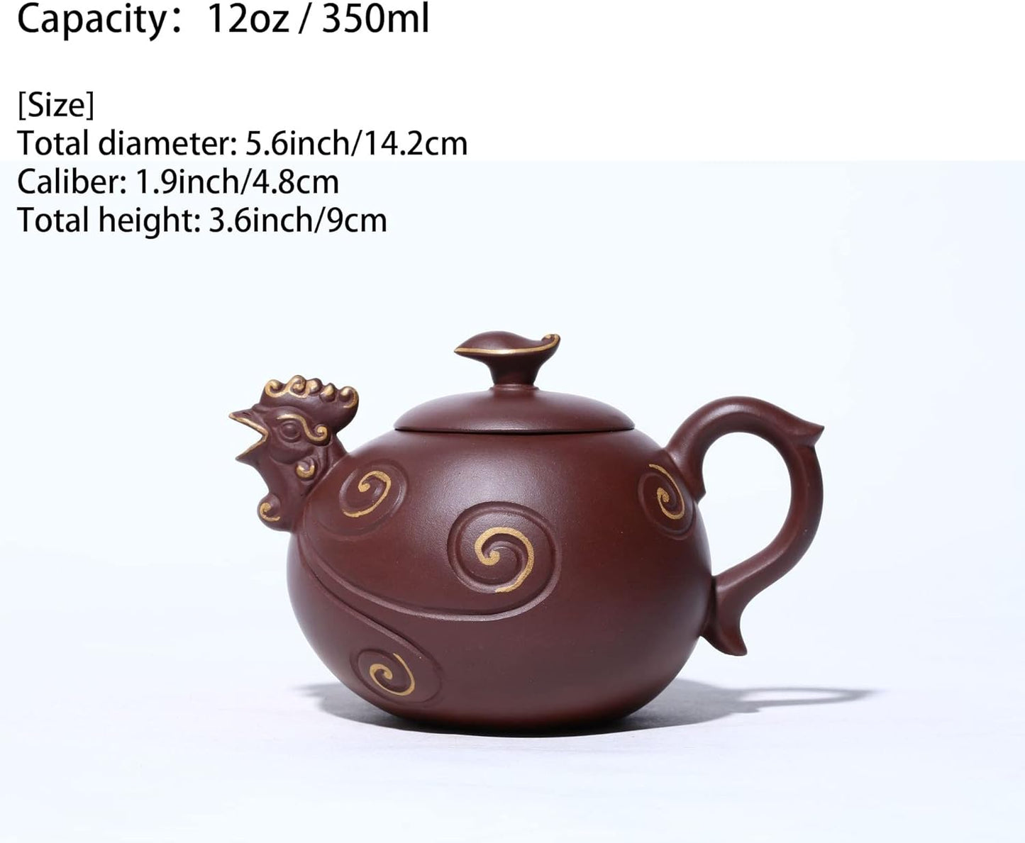 LingXuanGe Kung-fu Teaware Zisha Teapot Handmade Pot Purple Clay Drinkware for Puer Green Black Chinese Tea Purple Clay Golden Roost