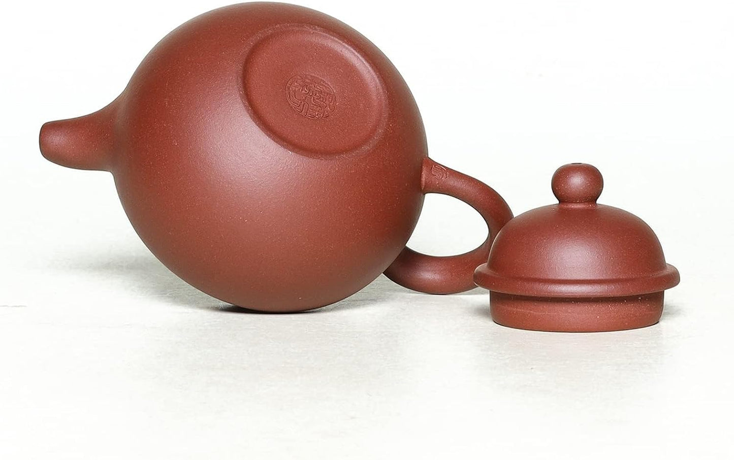 SILINE Zisha Tea Pot 10 Oz,Chinese Genuine Yixing Clay HandmadeTeapot with Filter,Infuser Kung Fu Loose Leaf Tea Maker Set (Duoqiu,Dicaoqing Clay)