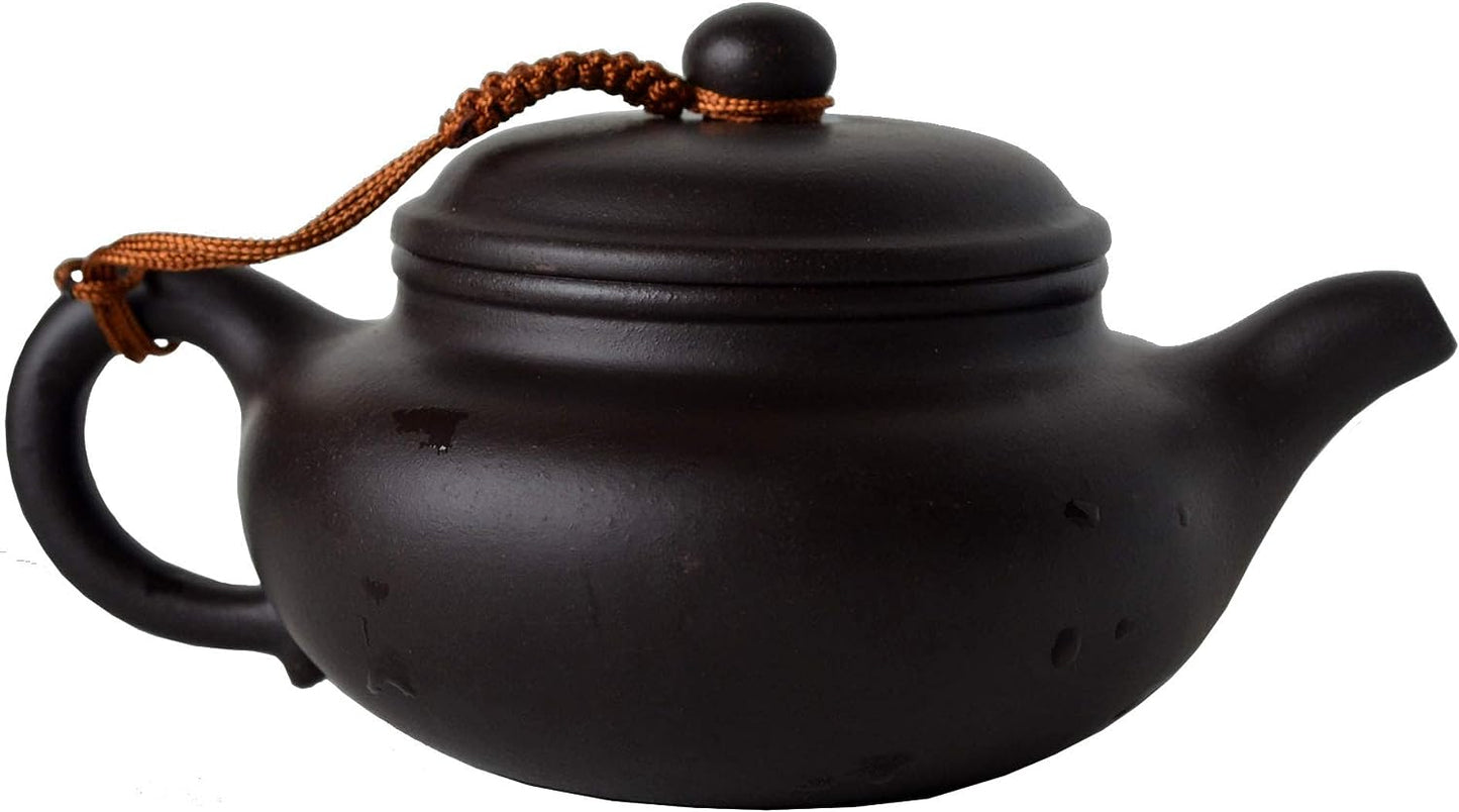 Yxhupot Teapot 8.6oz Chinese Yixing Genuine Black Clay Zisha Classics Pot Infusers Tea