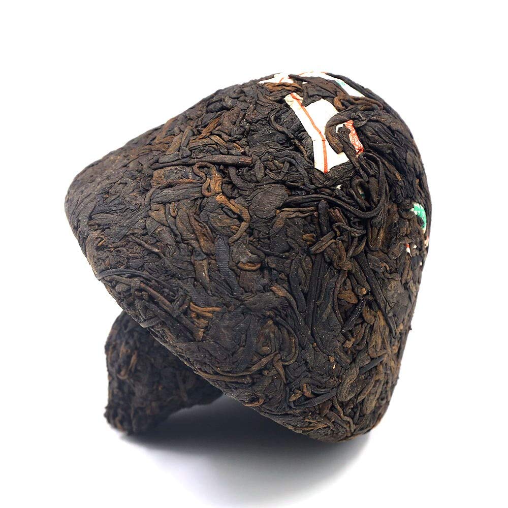 FullChea - Health Chinese Tea Shu Puerh Tuo Cha - Tulin Phoenix 2009 Ripe Pu-erh Aged Black Tea - Pu Erh Tea Loose Leaf - Pu Erh Mushroom Tuocha - Aids Digestion - 8.8 oz / 250g
