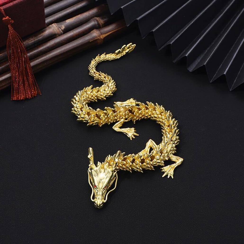 13.8 Inch Chinese Feng Shui Dragon Statue Sculpture Figurines Feng Shui Decor Home Office Desktop Decoration Good Lucky Gifts