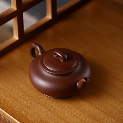 SILINE Yixing Clay Teapot 8.4 Oz /250ml,Chinese Officially Certified Master Handmade Zisha Tea Pot Collection (FeiHong,Dicaoqing Purple Clay)