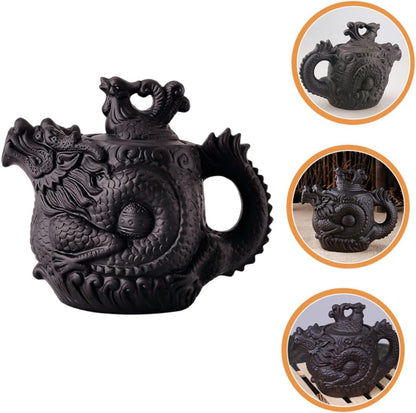 STOBAZA 3pcs Dragon Phoenix Purple Clay Teapot Tea Pets Gongfu Loose Tea Teapots Brass Teapot Ceramic Frog Teapot Zisha Teapot Porcelain Kettle Purple Clay Tea Pot Delicate Japan Office