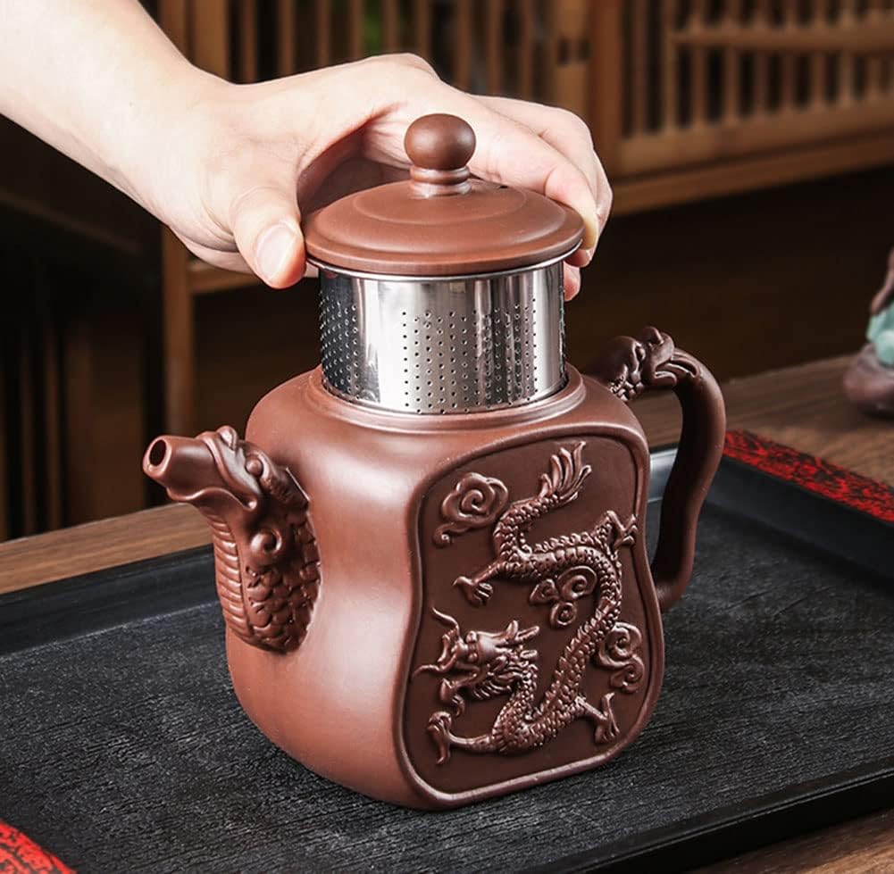 Chinese Yixing Handmade Purple Clay Teapots with Filter Ceramic Teapot Traditional Zisha Kungfu Tea Kettle A09