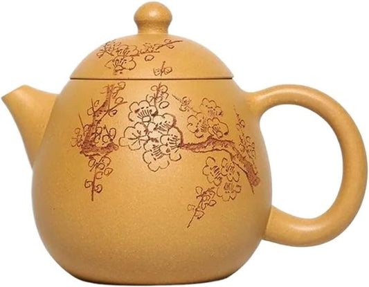 Afternoon Tea Set Chinese Teapot Yixing Purple Clay Pot Pure Handmade Original Gold Dragon Egg Pot Kung Fu Tea Set Teapot Small Capacity 250ml Tea Set For Adults