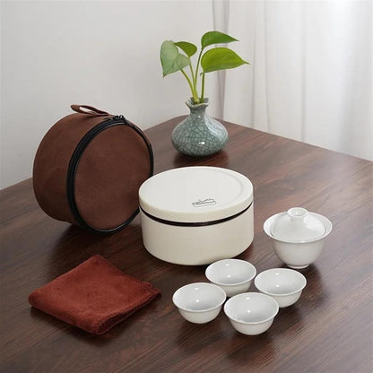 Afternoon Tea Set Travel Tea Set Kung Fu Tea Tray Portable Tea Set For Adults (Color : B)