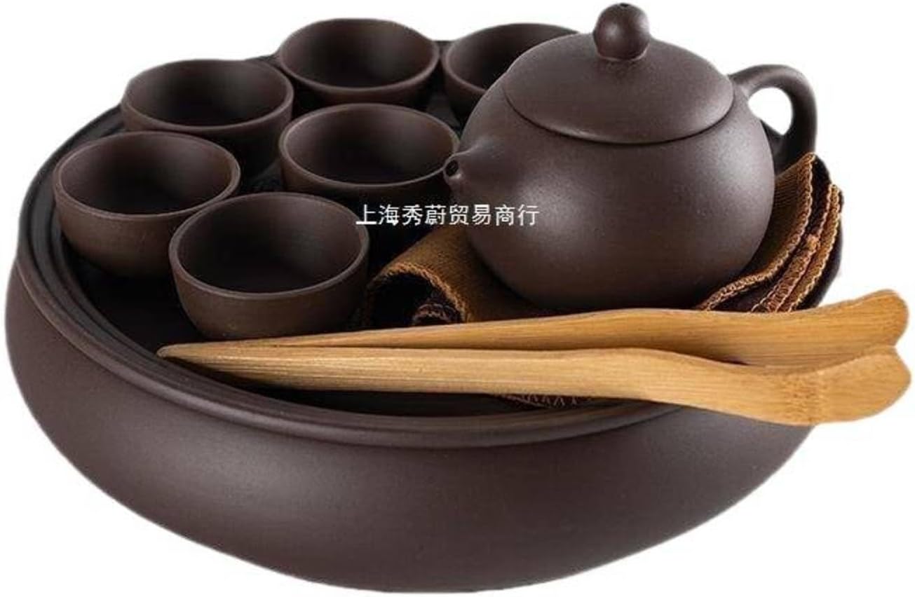 Zisha kung fu Tea Set Suit Household Simple Ceramic Tea Tray teapot Teacup Tea Set Suit