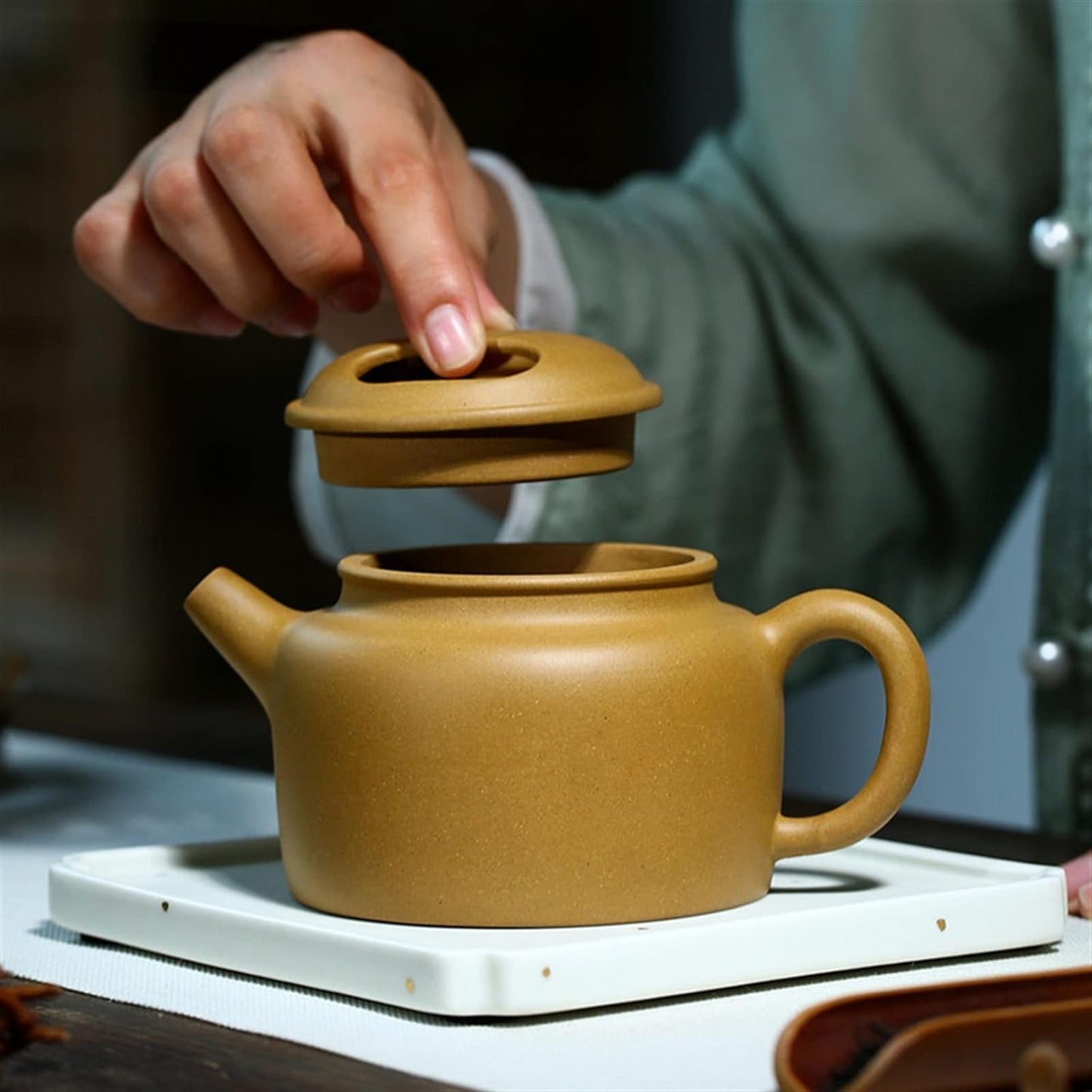 INEOUT Teapot Purple Clay Teapots Handmade Tea Pot Raw Ore Beauty Kettle Master Zisha Tea Set Customized Gifts