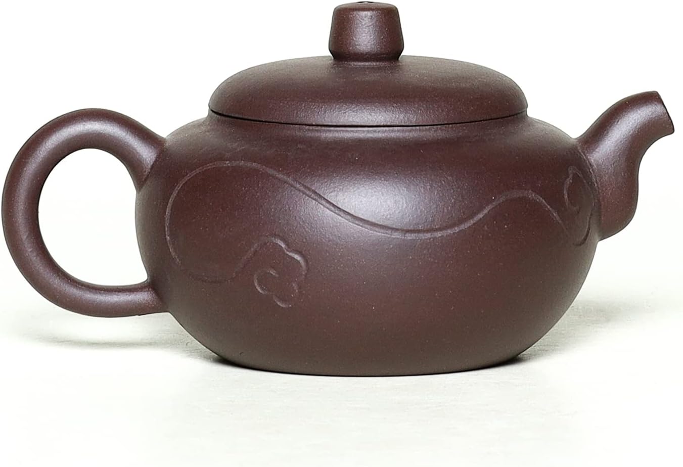 SILINE Zisha Tea Pot 7.4 Oz,Chinese Genuine Yixing Clay HandmadeTeapot with Filter,Infuser Kung Fu Loose Leaf Tea Maker Set (Xiangyun,Purple Clay)