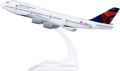 24-Hours Delta Boeing 747 Plane Model Alloy Metal Airplane Models Die-cast 1:400