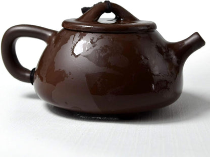 Teapot Chinese Yixing ShiPiao Style Zisha Tea Pots Zini for Loose Tea (6oz)