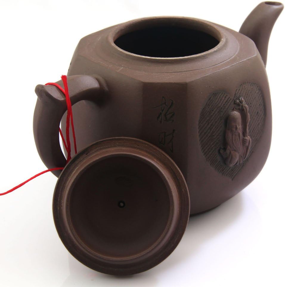 500ml Chinese Yixing god of longevity Handmade Purple clay Pottery Zisha Teapot