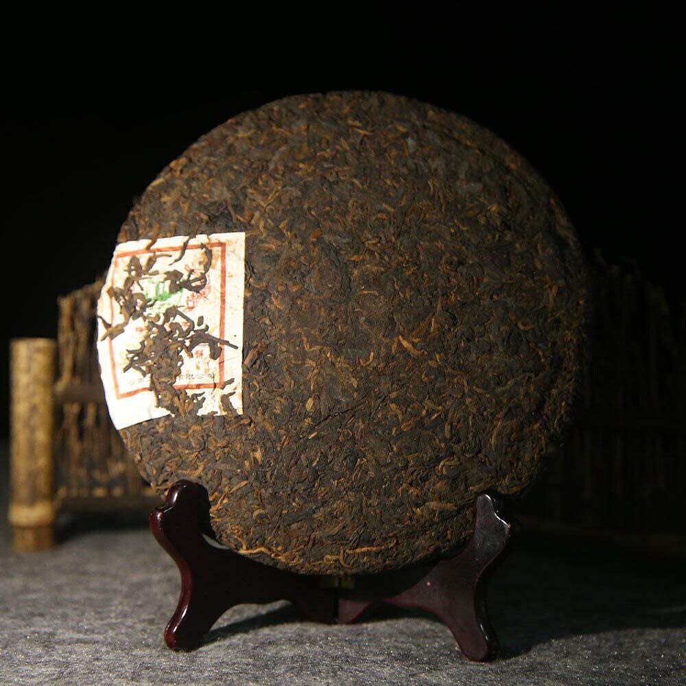 FullChea - 2010 Tulin Organic Shu Puerh Tea - Menghai Pu Erh Tea Loose Leaf - Ripe Pu-erh Aged Black Tea - Help Digestion - 12.59oz / 357g