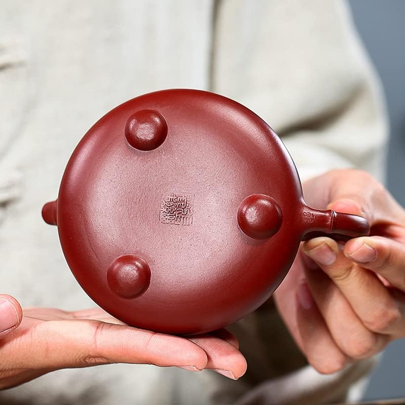 Chinese Tea Pot Yixing Zisha Teapot Bamboo Jingzhou Stone Scoop Teapot Raw Ore Dahongpao Pure Handmade Tea pot Household Teapot