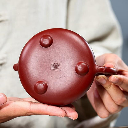 Chinese Tea Pot Yixing Zisha Teapot Bamboo Jingzhou Stone Scoop Teapot Raw Ore Dahongpao Pure Handmade Tea pot Household Teapot