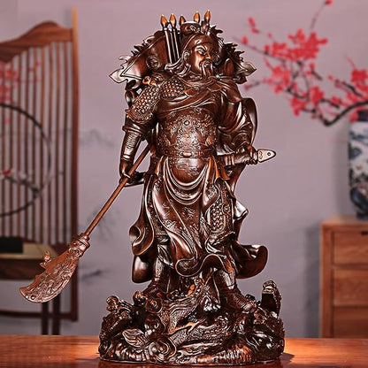 Zelbuck Lucky Guan Gong Ornament Home Wu Caishen Enshrining God Statue Guan Erye Buddha Statue Guan Yu Guan Yunchang Statue God of Wealth