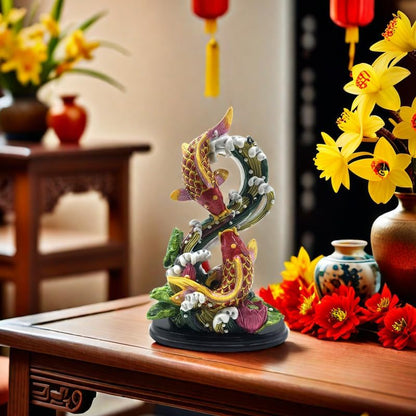 Chinese Feng Shui Fish Statue Feng Shui Decor Home Office Decoration Tabletop Decor Ornaments Good Lucky Gifts