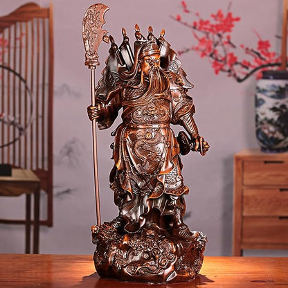 Zelbuck Lucky Guan Gong Ornament Home Wu Caishen Enshrining God Statue Guan Erye Buddha Statue Guan Yu Guan Yunchang Statue God of Wealth