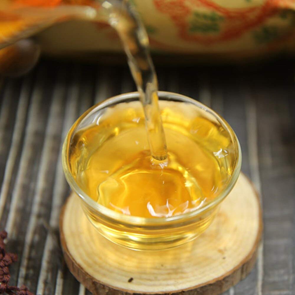 FullChea - 2013 Tulin Raw Pu-erh Jia Tuo Cha - Pu Erh Tea Loose Leaf - Sheng Puerh From Yunnan - Helps Degistion (17.6oz/ 500g)